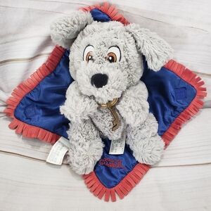 Disney Parks Babies Pirates Of The Caribbean Gray Dog Plush Toy With Blanket 12"